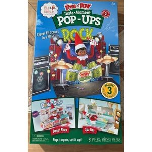 Elves at Play 3 Insta-Moment Pop-Ups Elf on the Shelf Scout Elf Doughnut Shop +